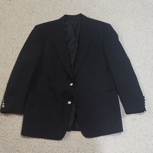 Hart Schaffner Marx Black Blazer with Silver Buttons